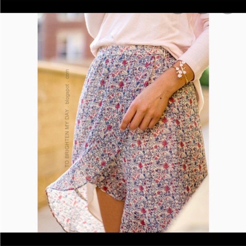 Madewell floral high-low skirt